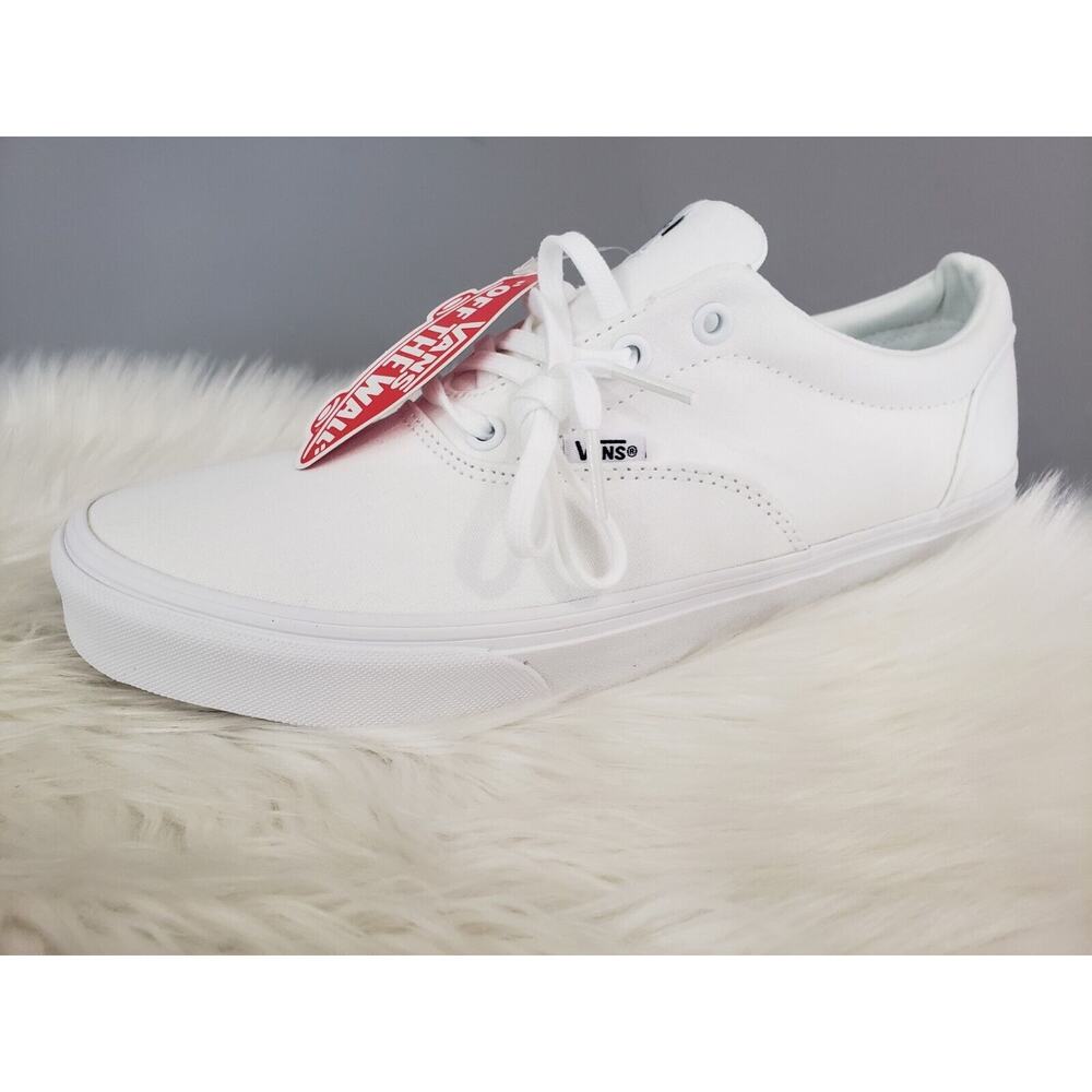 NEW Vans Shoes Women Doheny Triple White Size 11 Sneakers Lace Up Skateboarding - Picture 2 of 7